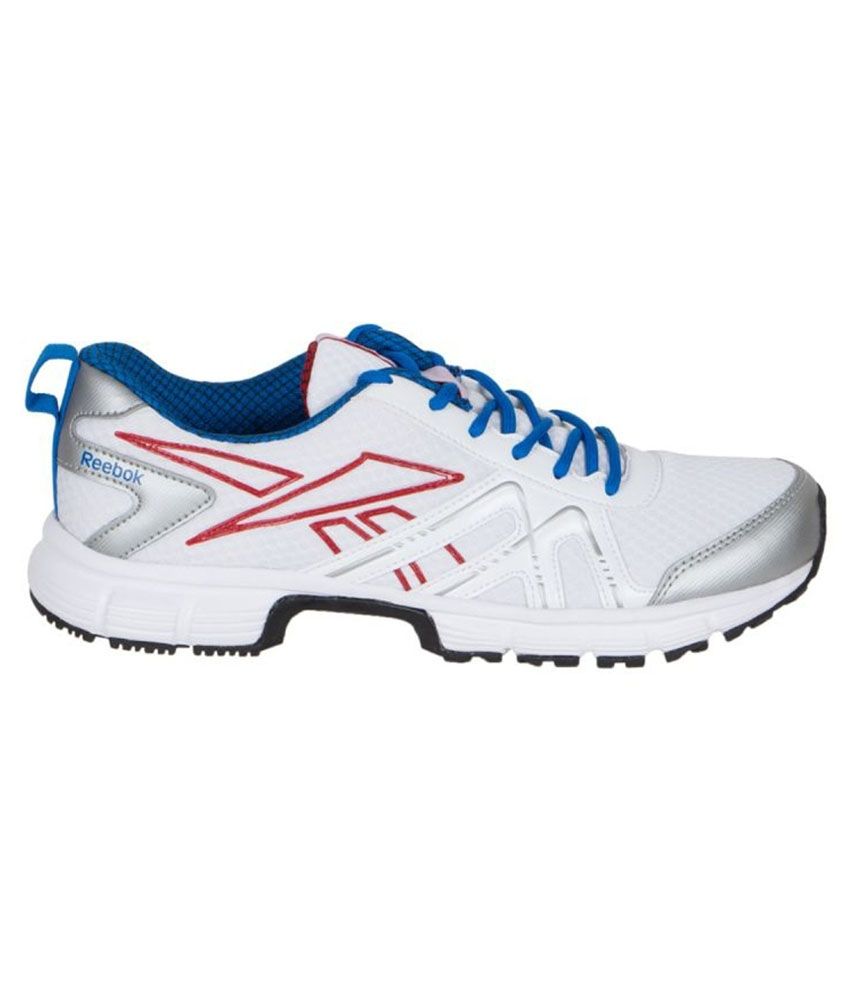 Reebok White Sport Shoes With Lotto Wrist Watch & FastFox Square