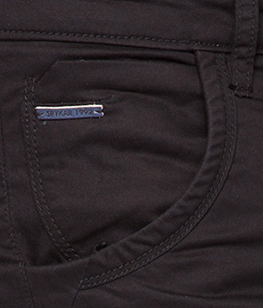 spykar slim fit cotton joggers