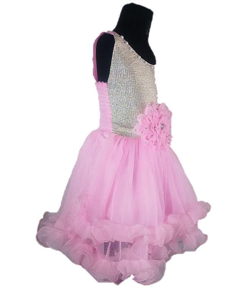My Lil princess Pink Net Frock - Buy My Lil princess Pink Net Frock ...