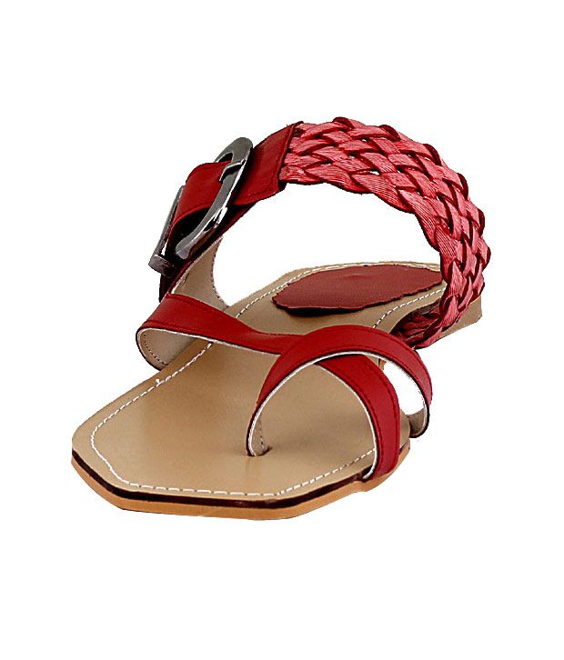 Martini Red Buckle Slip-on Slippers Price in India- Buy Martini Red ...