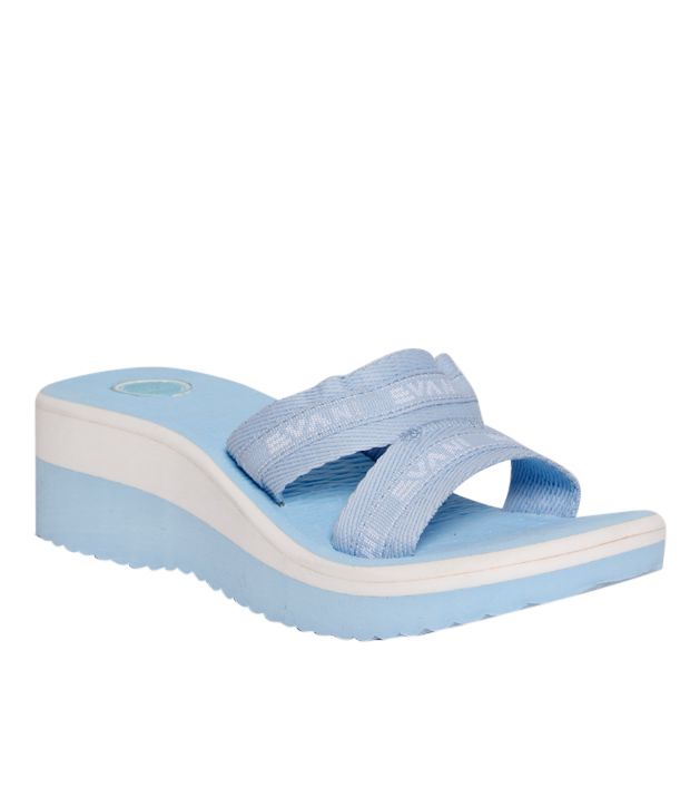 Girly Casual Trendy Sky Blue Slippers Price in India- Buy Girly Casual ...