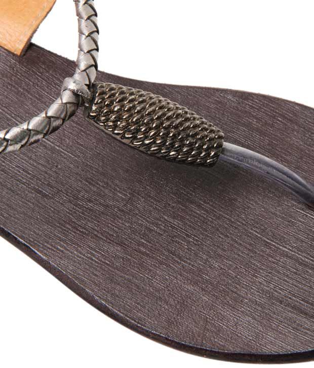 Catwalk Roman Gunmetal Rope Sandals Price in India- Buy Catwalk Roman Gunmetal Rope Sandals 