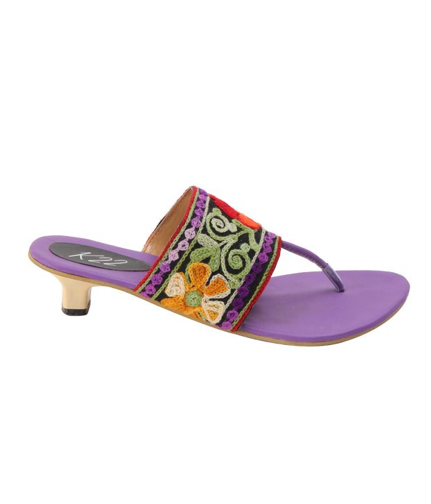 K22 Astonishing Purple Slip-on Sandals Price in India- Buy K22 ...