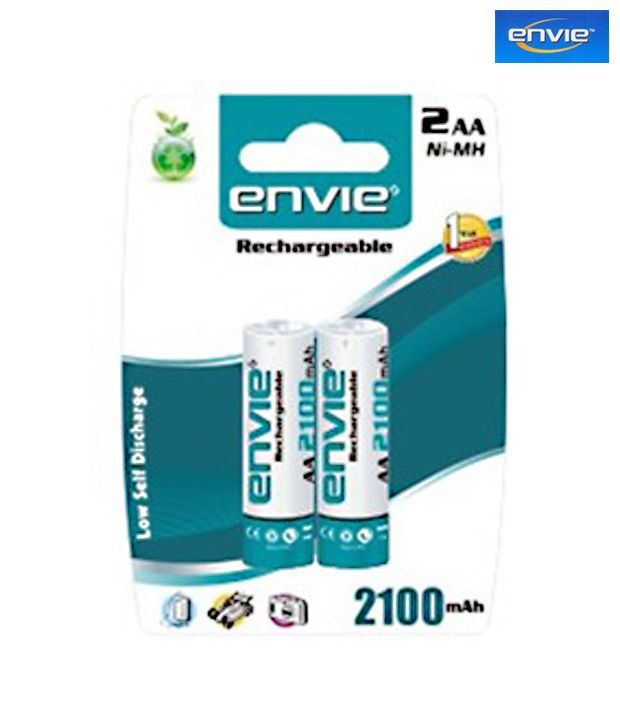 Envie 2 x AA 2100mAh Ni-Mh  Rechargeable Batteries