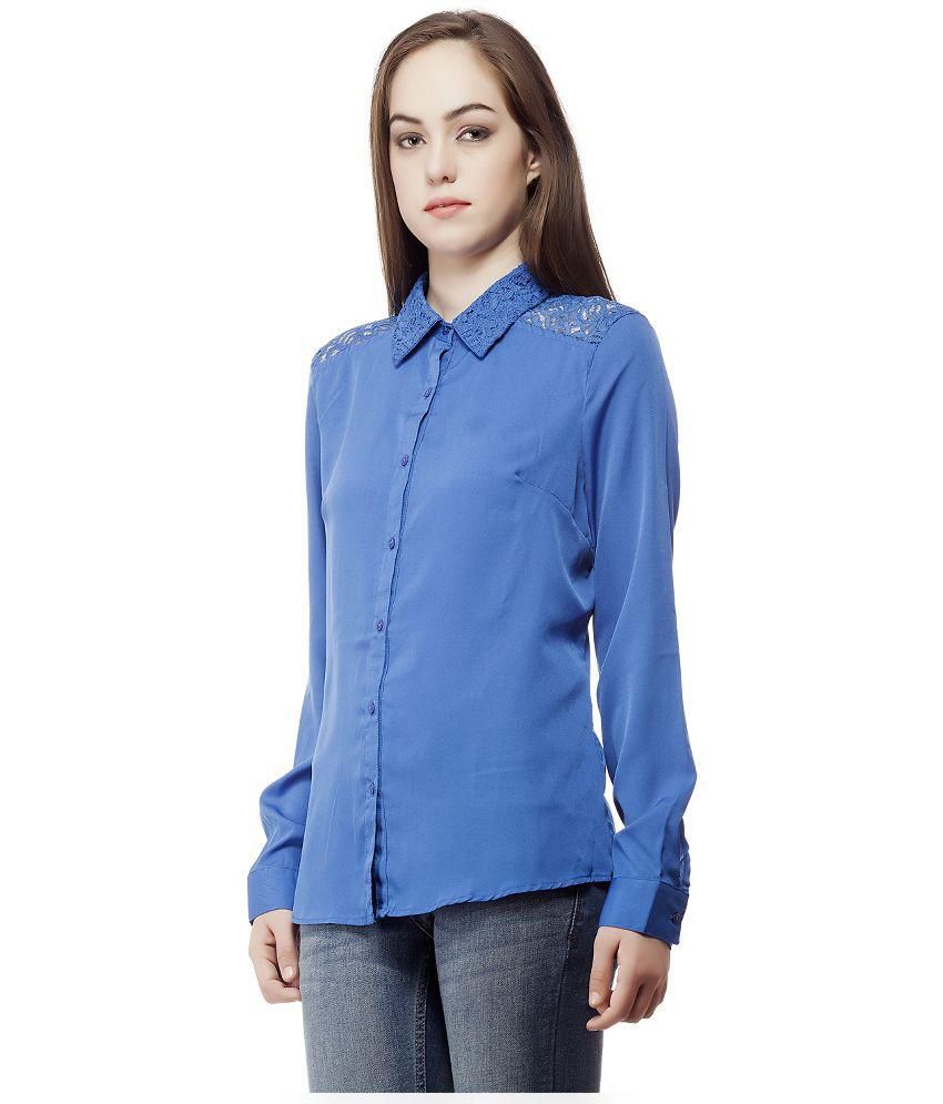 Buy Mansi Collection Blue Polyester Shirts Online at Best Prices in ...