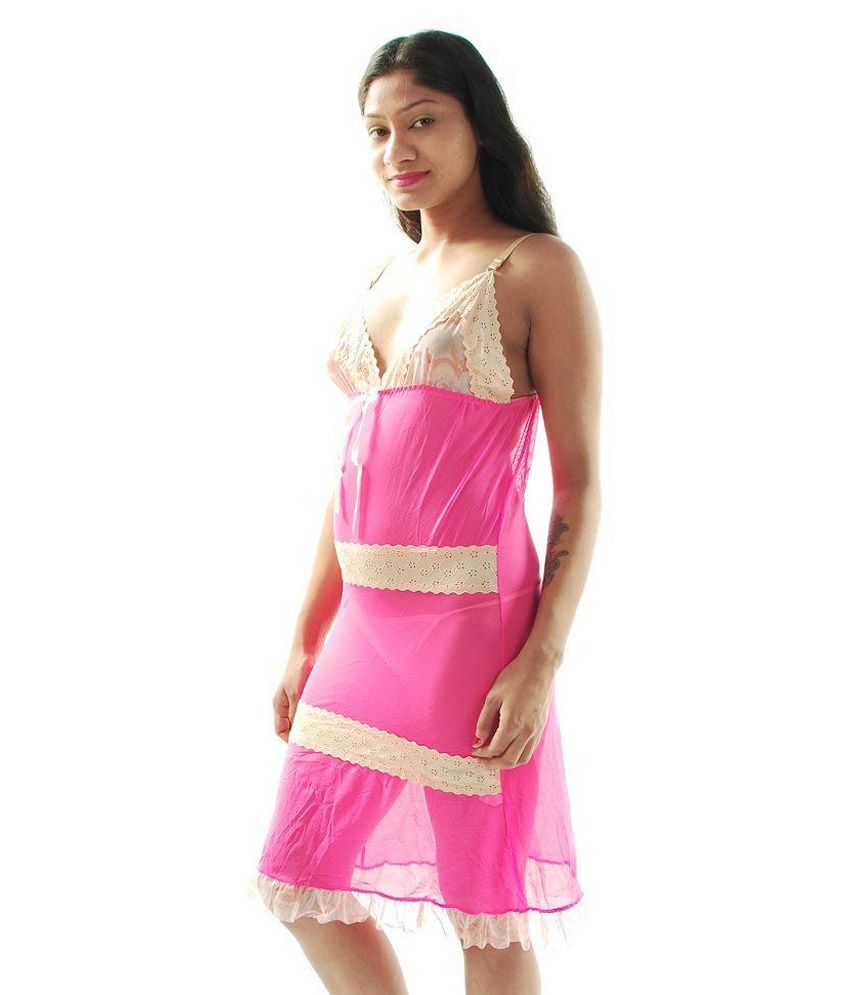 Buy Vloria Pink Net Nighty Online at Best Prices in India - Snapdeal