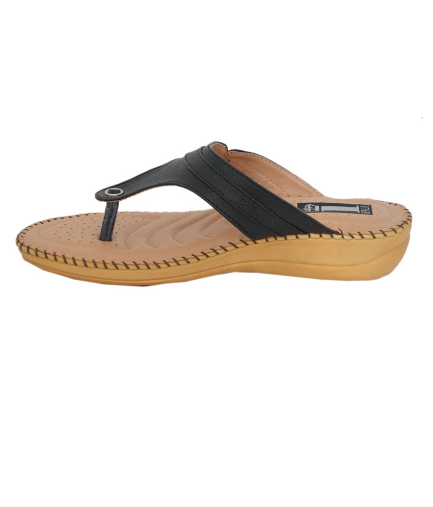 black walking flats
