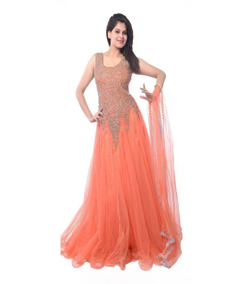 peach gown online india