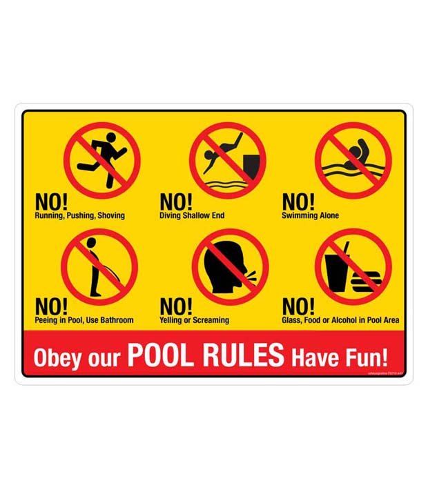 Safety Sign Store Pool Rules Property & Security-vinyl Emergency Sign ...