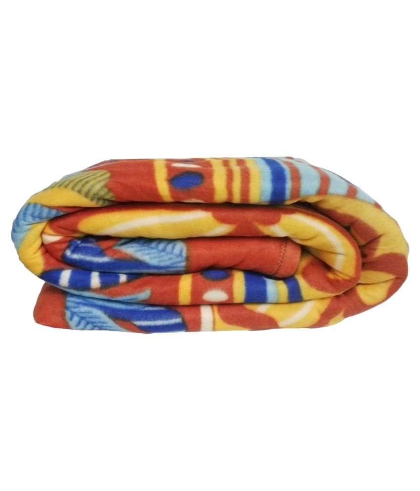 Pasricha Handlooms Multicolour Polyester Floral Blanket Set Of 3