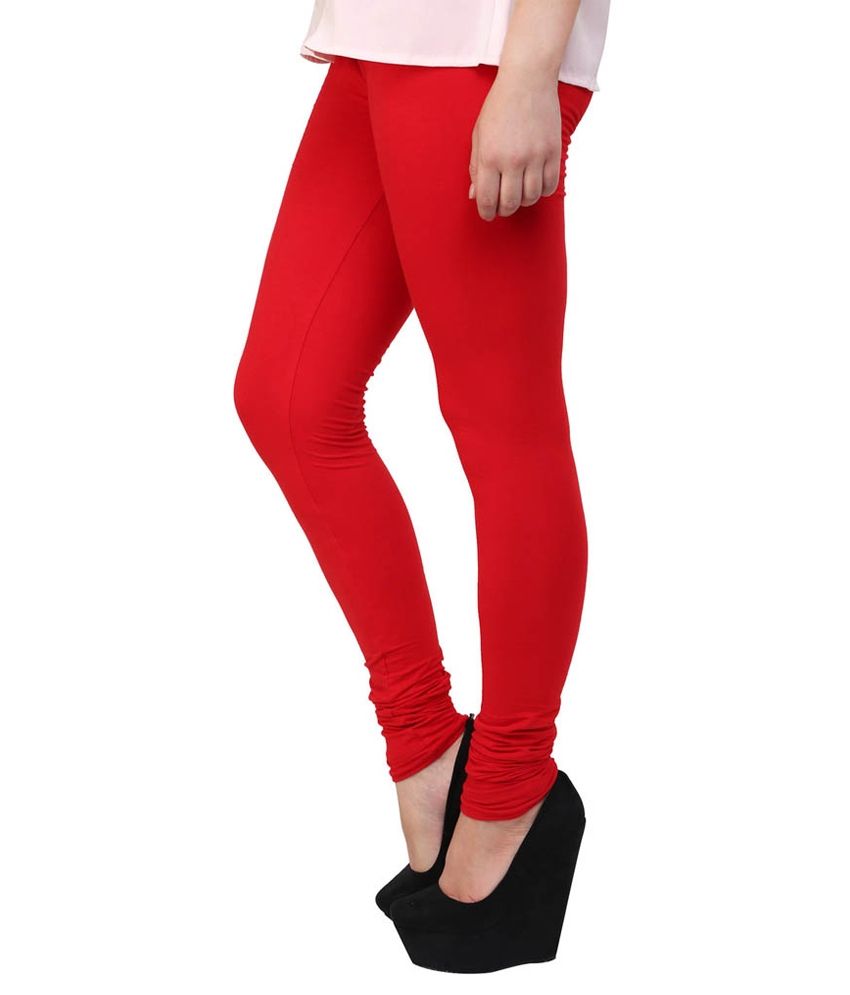 Art Silk Bhandar Red Cotton Leggings Price in India Buy Art Silk