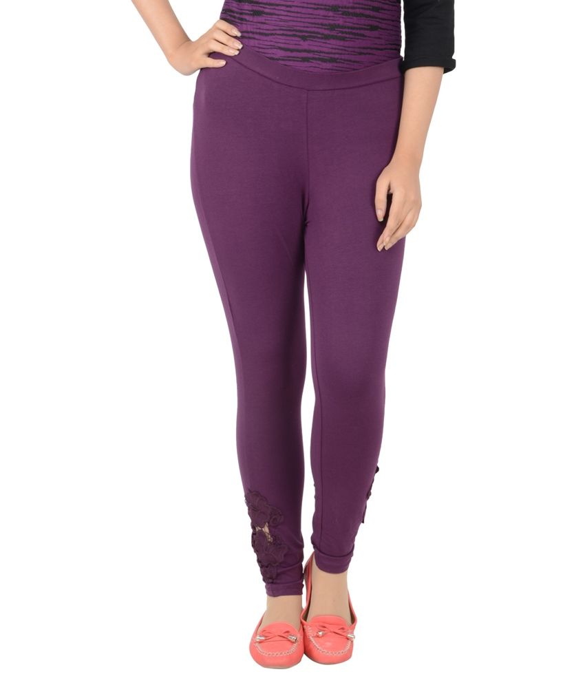 purple jeggings