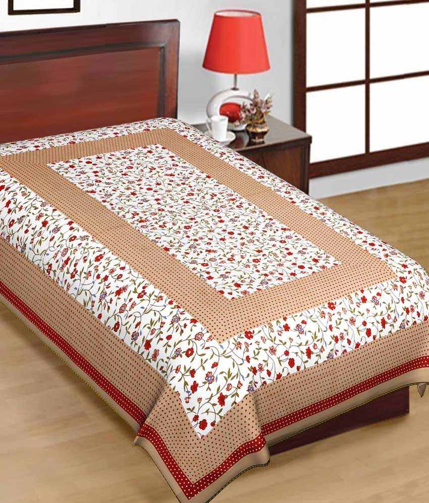 Uniqchoice Multicolor Cotton Single Bedsheet Pack Of 3 Buy