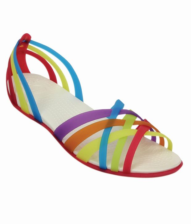Crocs Multi Color Flat Slip-on & Sandal Relaxed Fit Price in India- Buy ...