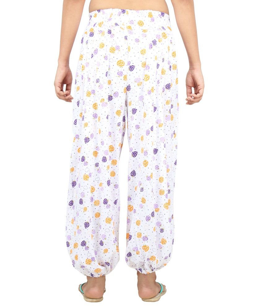 white mark harem pants