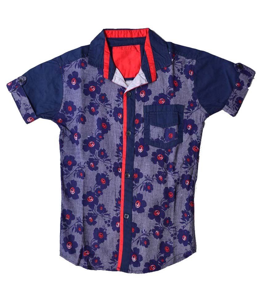     			British Terminal Multicolour Printed & Patch Work Shirt