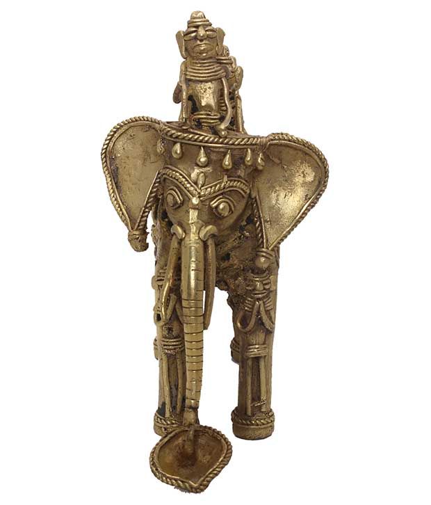Vivante Creations Ethnic Home Decor Bastar Dhokra Tribal Art Elephant
