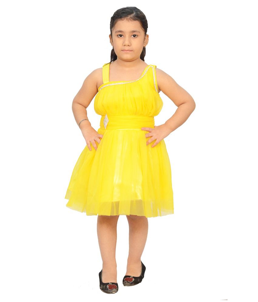 Angel Yellow Frock For Girls - Buy Angel Yellow Frock For Girls Online ...