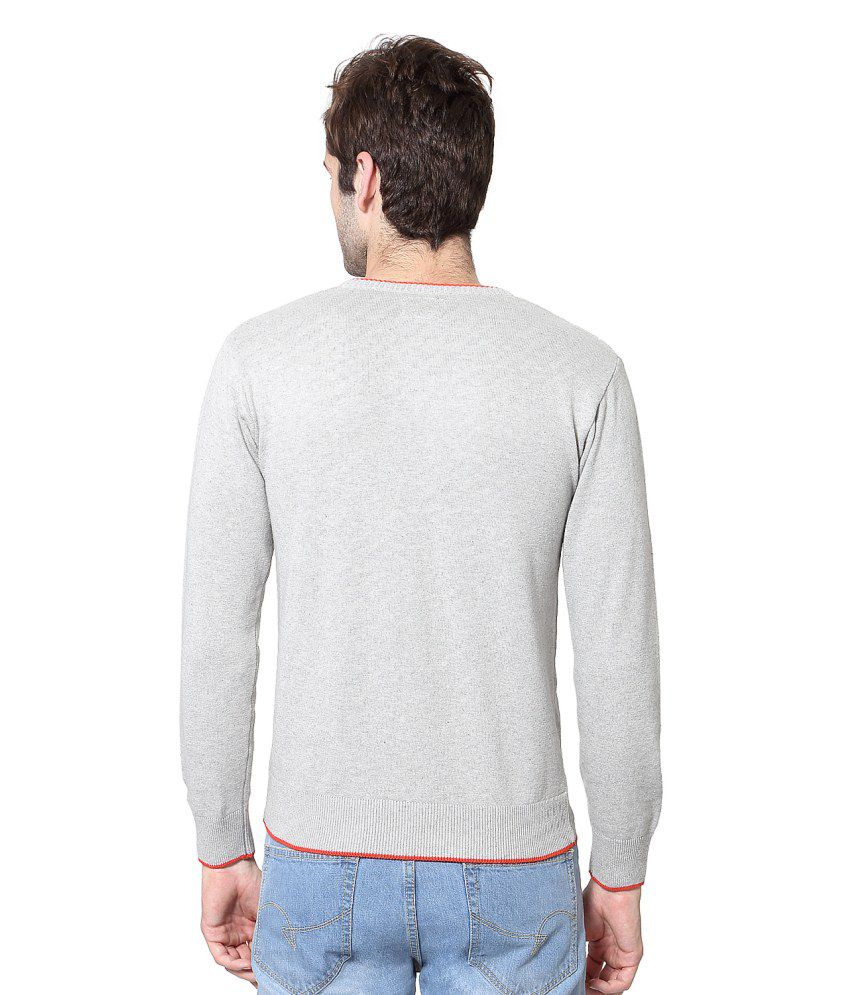 People Grey Cotton Sweaters - Buy People Grey Cotton Sweaters Online at ...