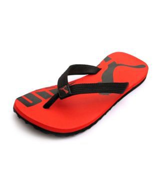 Buy Puma Red And Black Slippers Online 