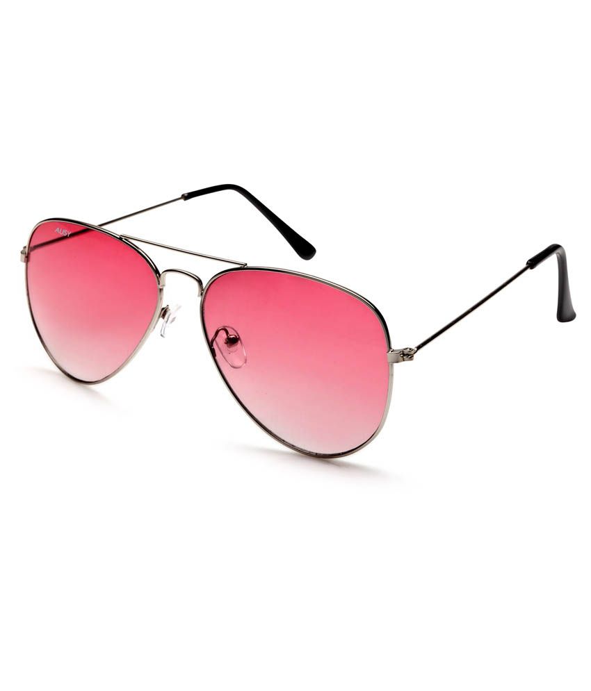 Ausy Pink Lens Aviator Sunglasses For Men And Women Buy Ausy Pink Lens Aviator Sunglasses For 