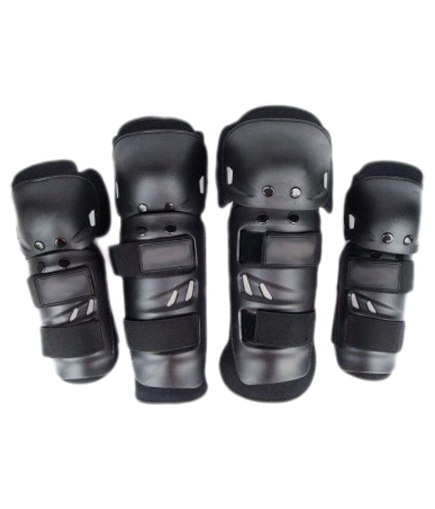 Xtandard Black Knee Guard, Elbow Guard Pack of 4 Buy Xtandard Black
