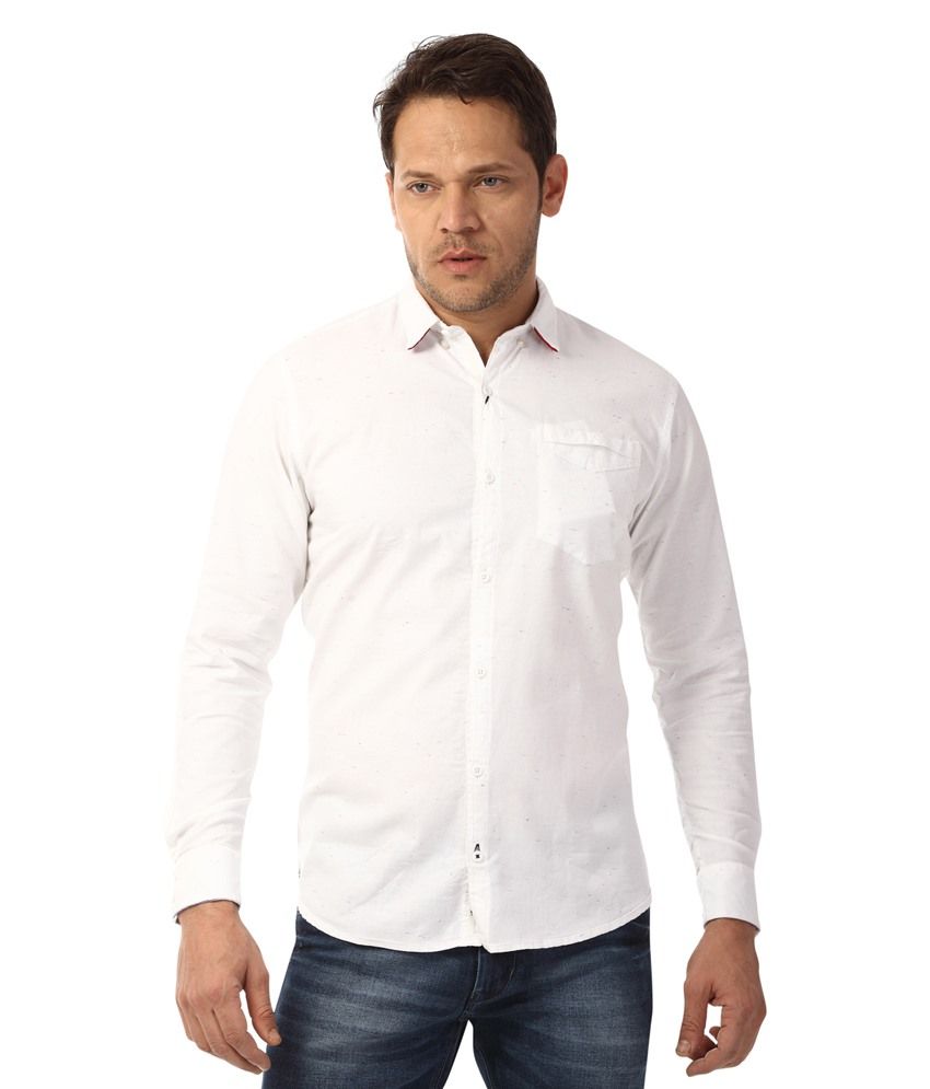 white casual shirt men's