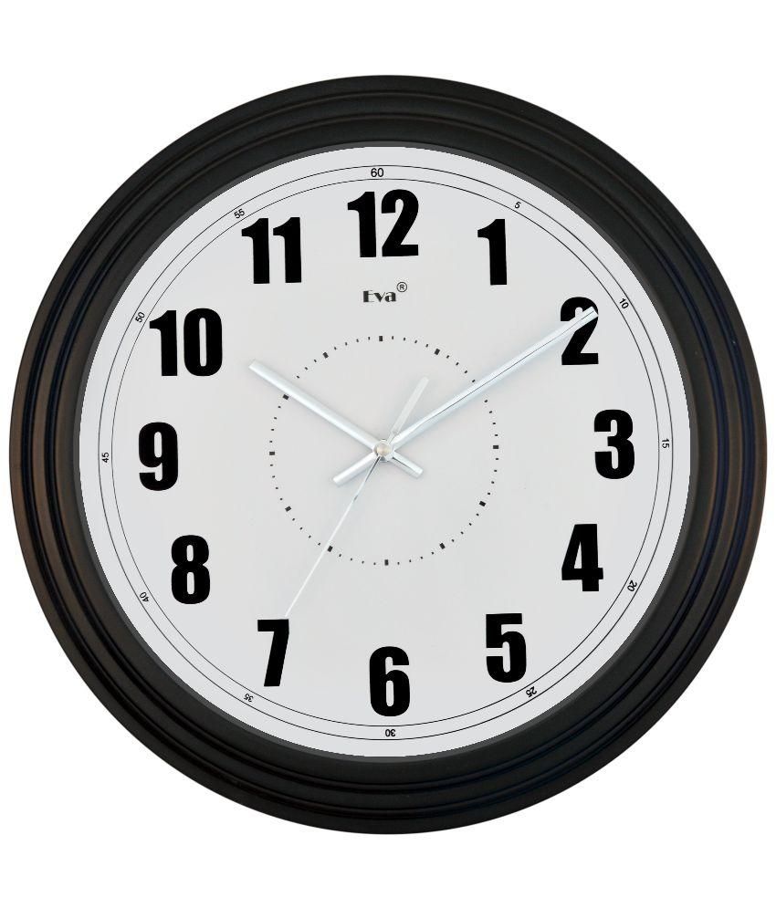 EVA Black and White Classic Wall Clock Buy EVA Black and White Classic