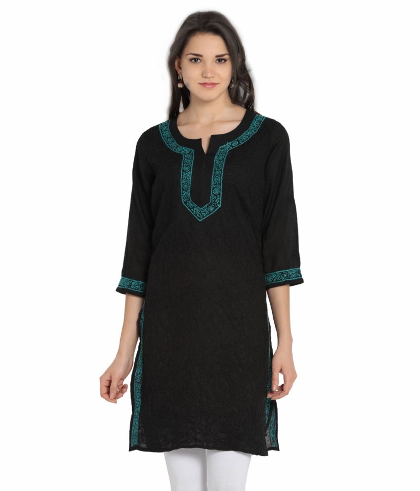 Soch Black Cotton Kurti Buy Soch Black Cotton Kurti Online at Best