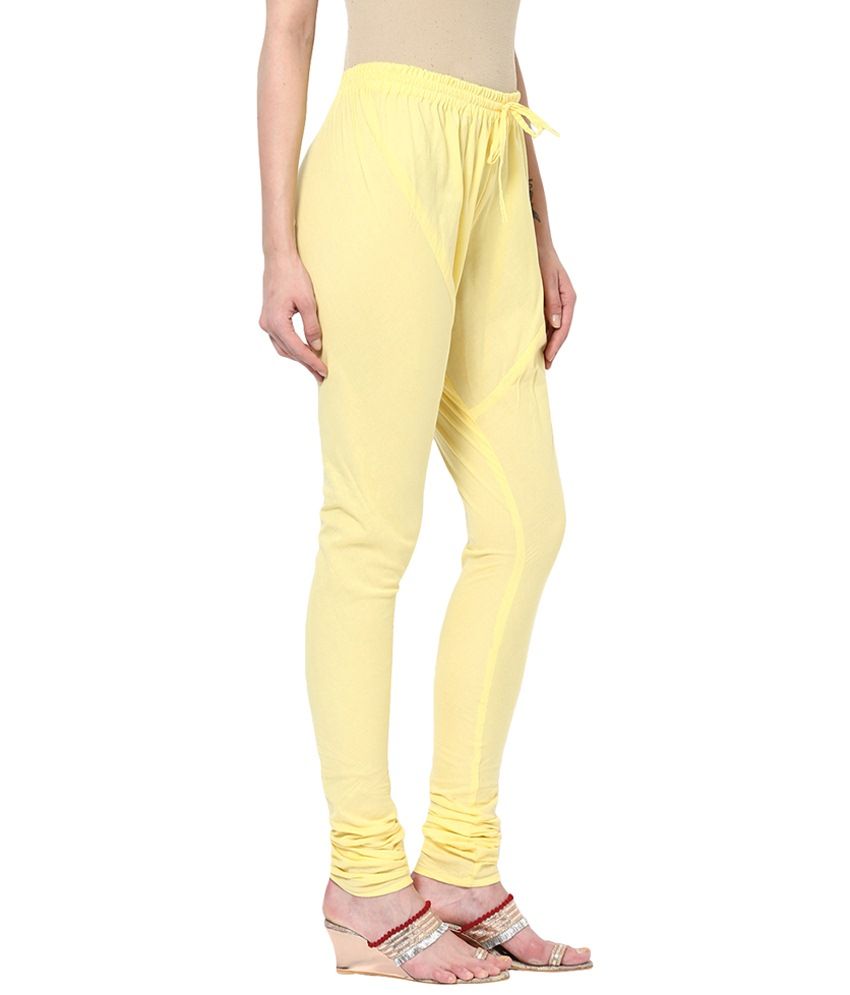 yellow cotton churidar