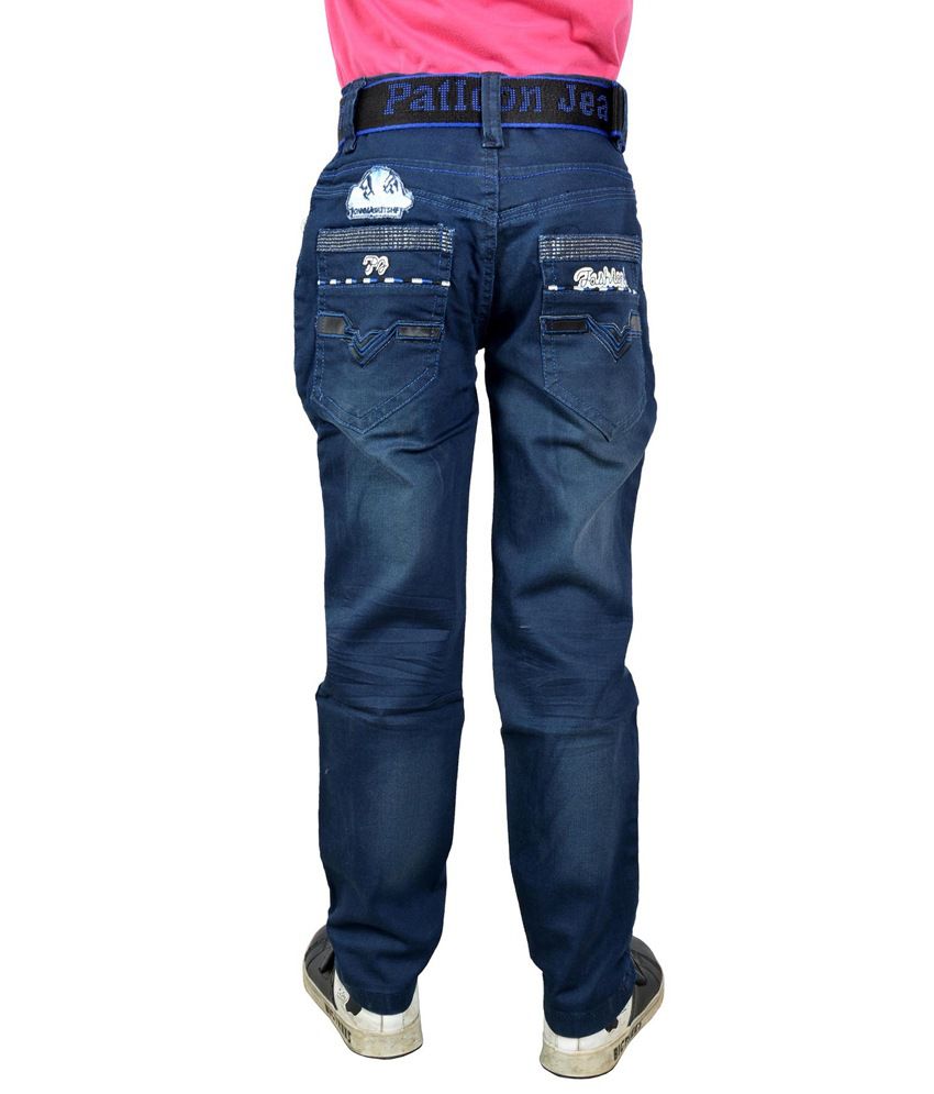Patloon Blue Denim Jeans - Buy Patloon Blue Denim Jeans Online at Low ...
