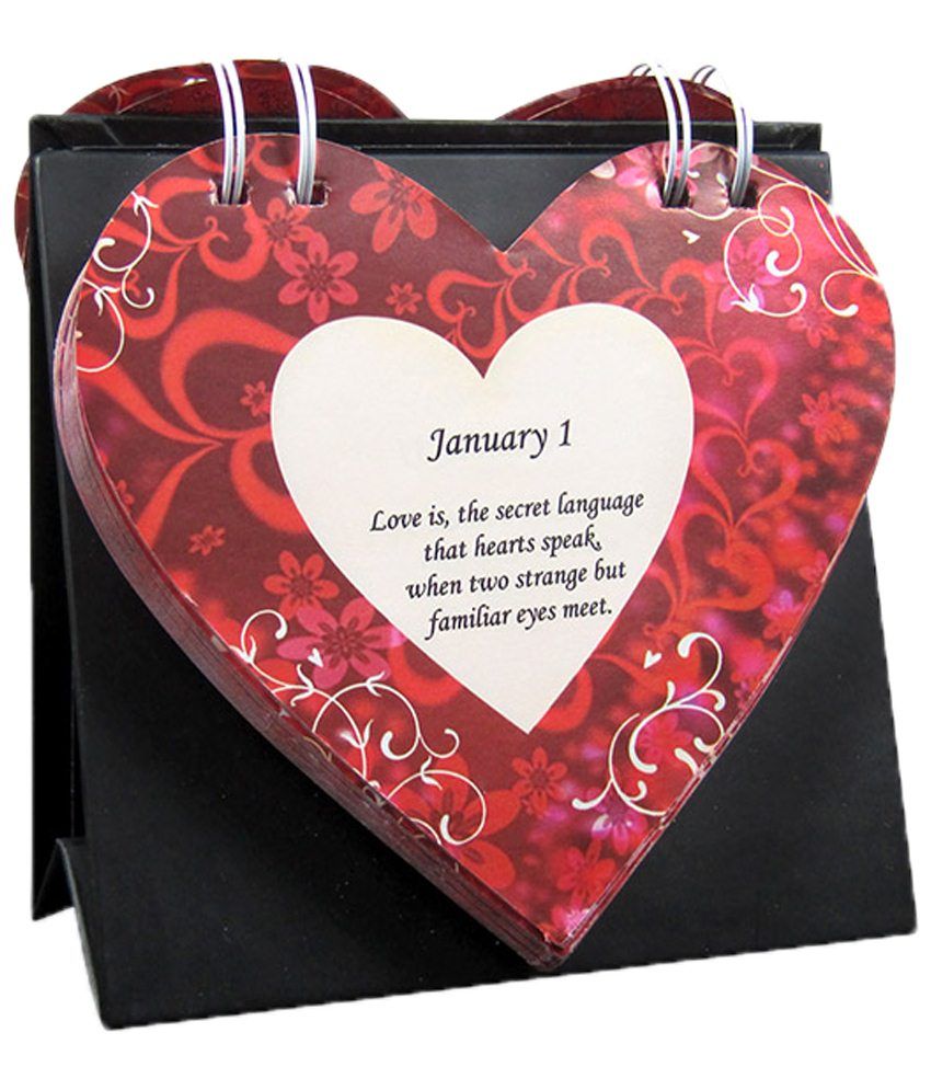 Archies Limited Red & Black 365 Love Quotes Desk Calendar: Buy Archies