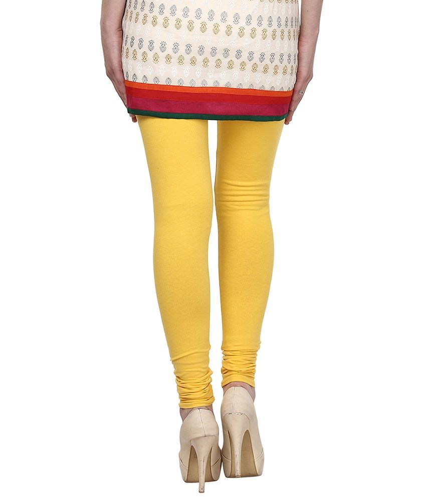 Skyline Trading Yellow Cotton Leggings Price in India Buy Skyline