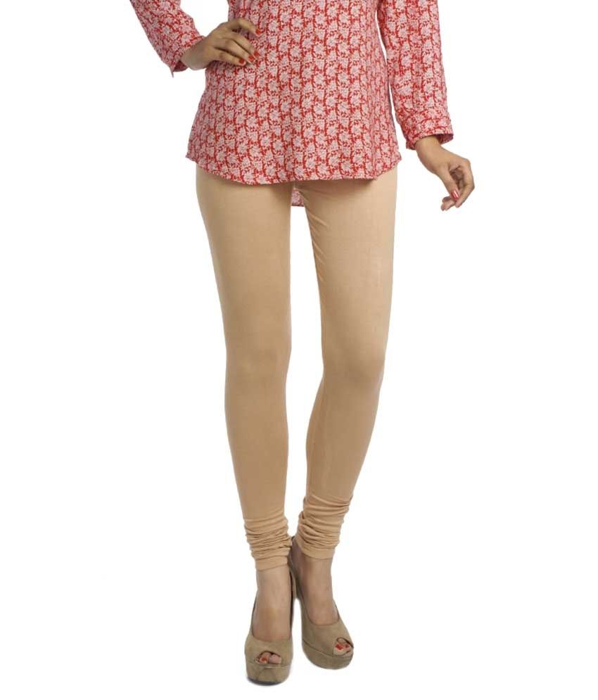 Hot Breeze Beige Cotton Leggings Price in India Buy Hot Breeze Beige