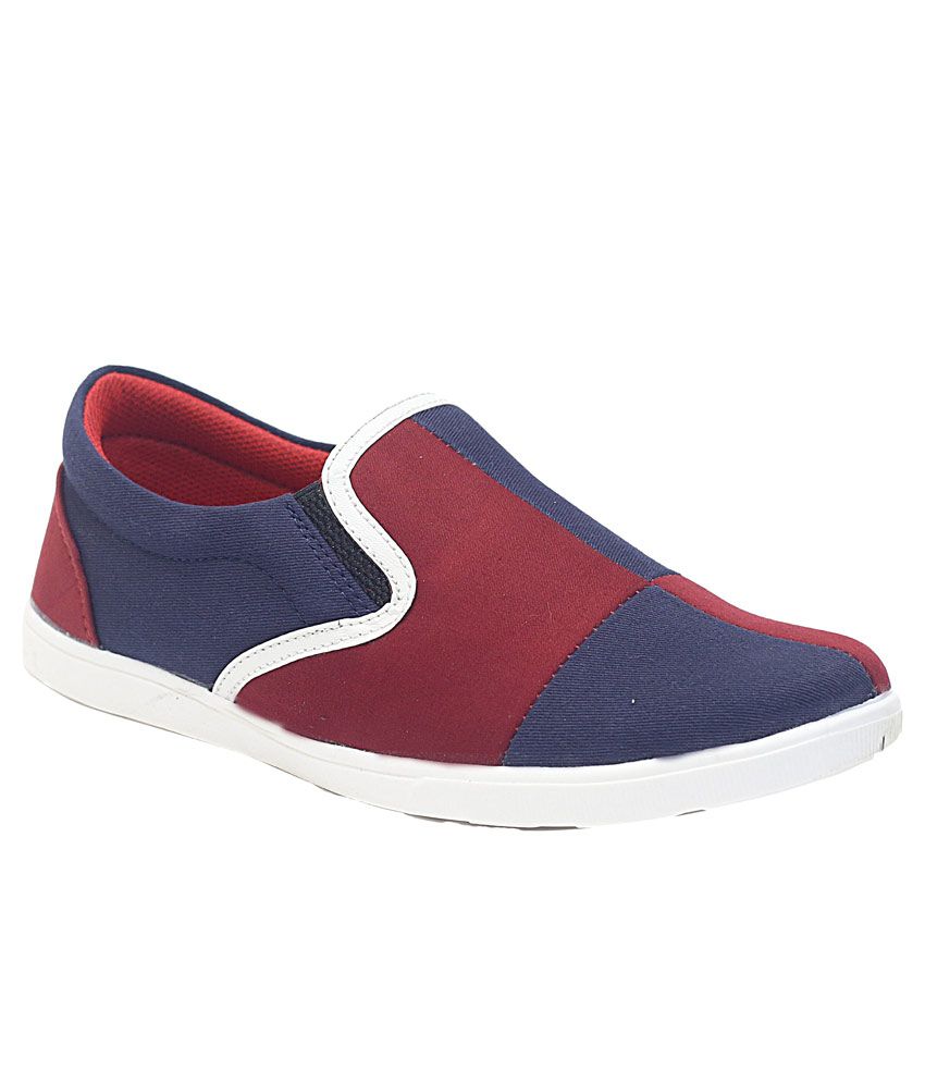 Mochi G Maroon Canvas Shoes Price in India- Buy Mochi G Maroon Canvas ...
