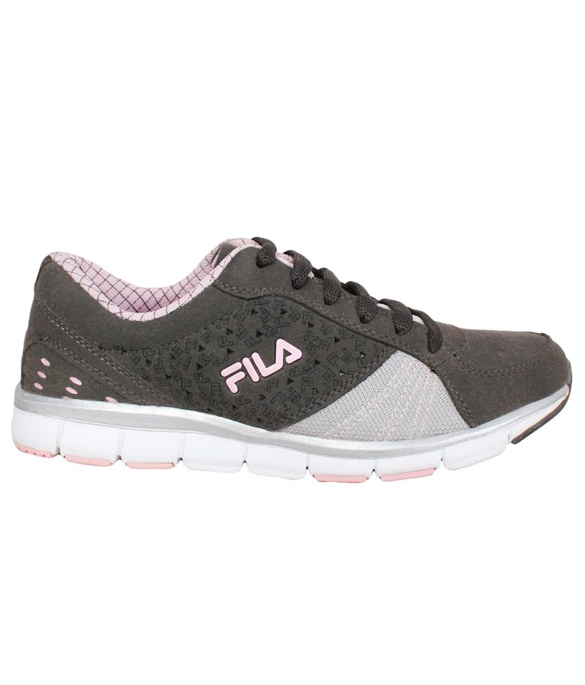 fila grey sports shoes