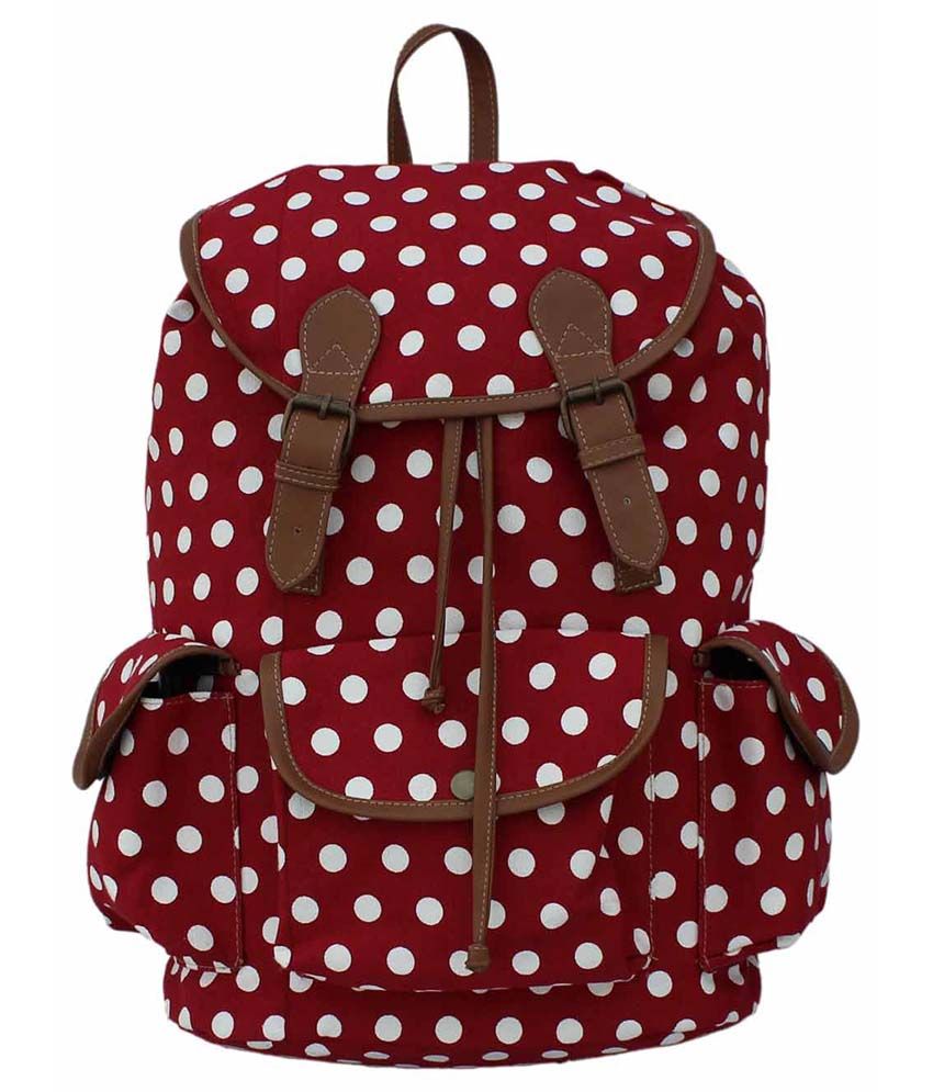 Moac Red Canvas Backpack Buy Moac Red Canvas Backpack Online at Low