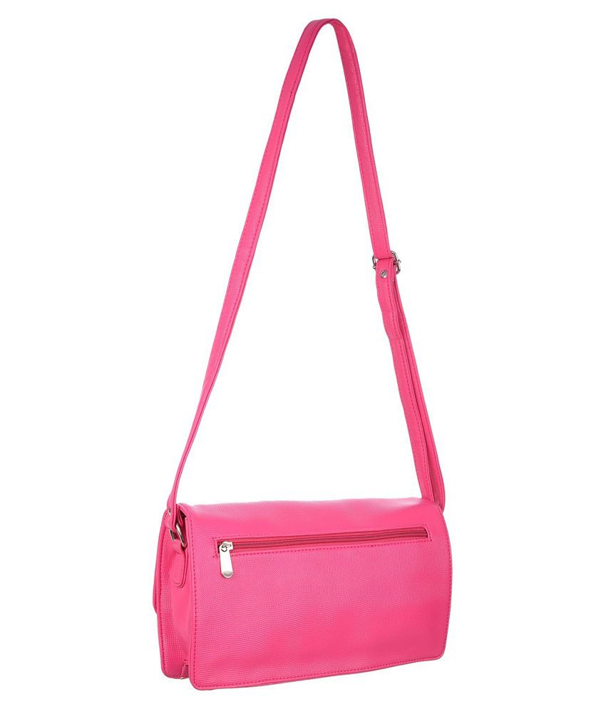 Freppy Pink Pu Sling Bag - Buy Freppy Pink Pu Sling Bag Online at Best ...