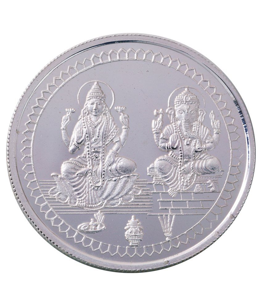 Bangalore Refinery 50 Gram Ganesh-Lakshmi 999 Purity Silver Coin: Buy ...