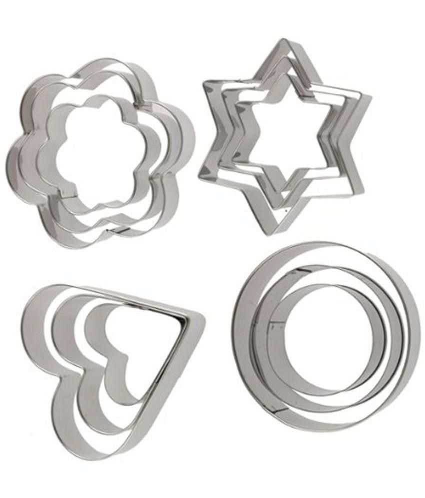     			TAG3 Stainless Steel Cookie Cutter With 4 Shapes - 12 Pieces