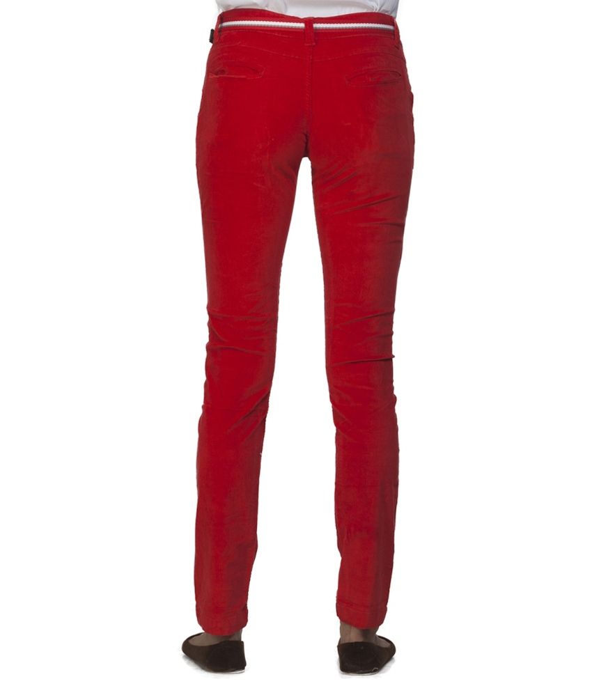 red corduroy trousers womens