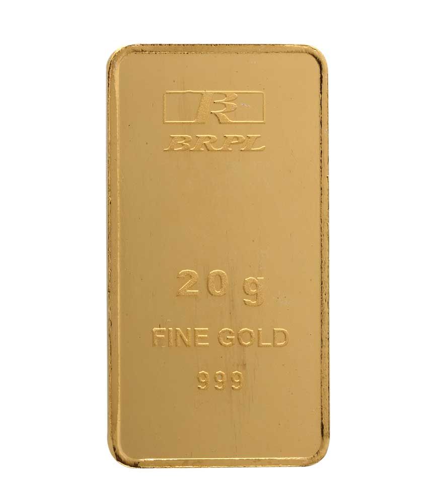 Bangalore Refinery 20 Gram 24kt 999 Purity Gold Bar Buy Bangalore