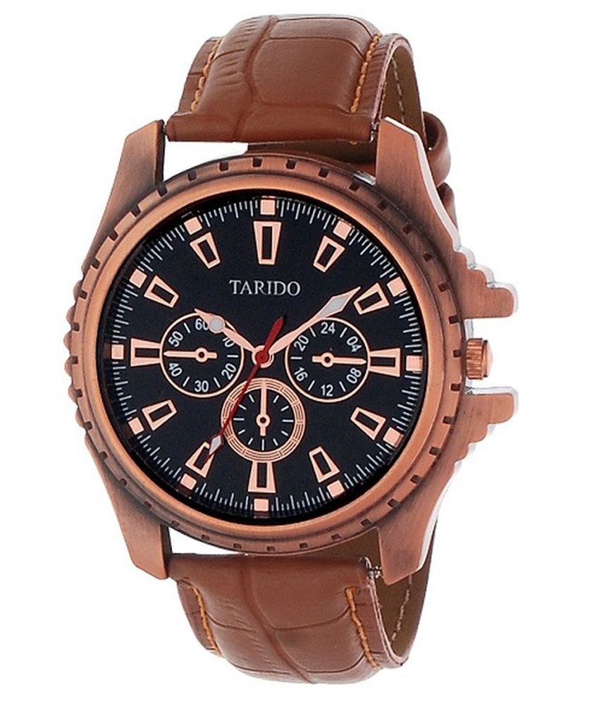 Tarido Brown Leather Analog Watch  Buy Tarido Brown 