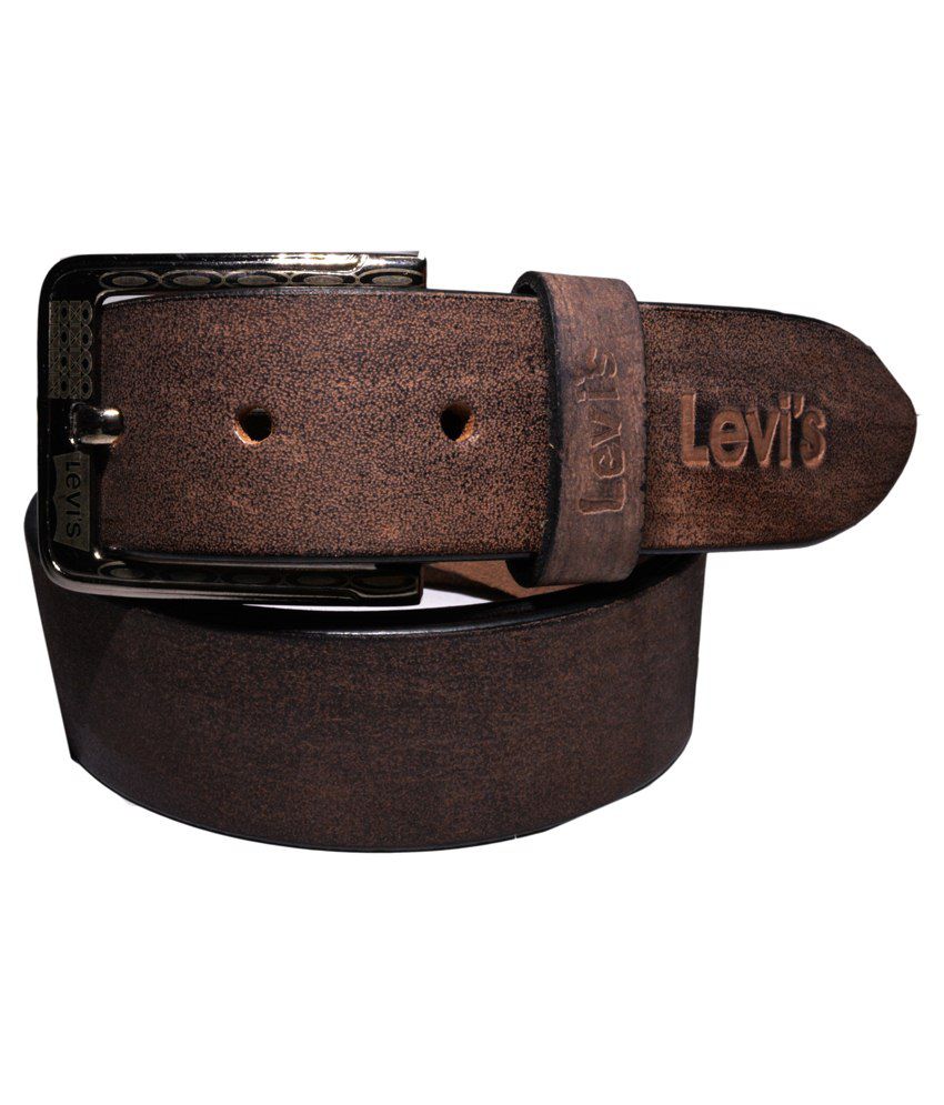 Levi's Brown Leather Belt For Men: Buy 