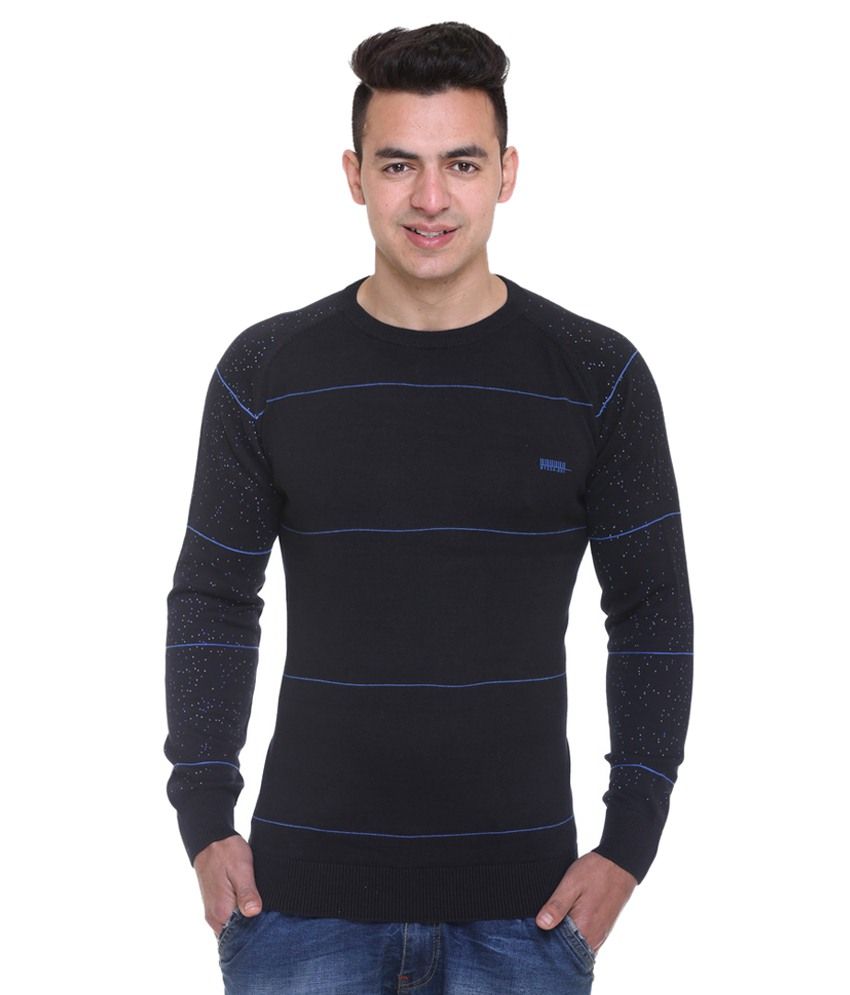 Sleeves Cotton Round Neck Sweater 