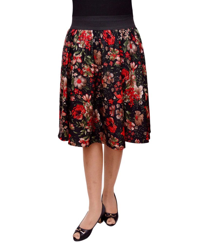 Buy Fabnfab Black Polyester Pleated Skirt Online At Best Prices In India Snapdeal 