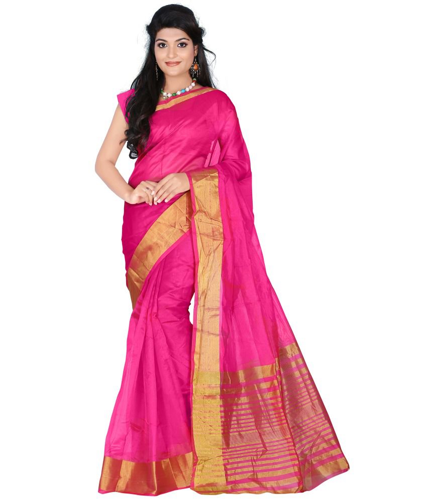 Gyani Fashion Pink Art Silk Saree - Buy Gyani Fashion Pink Art Silk ...