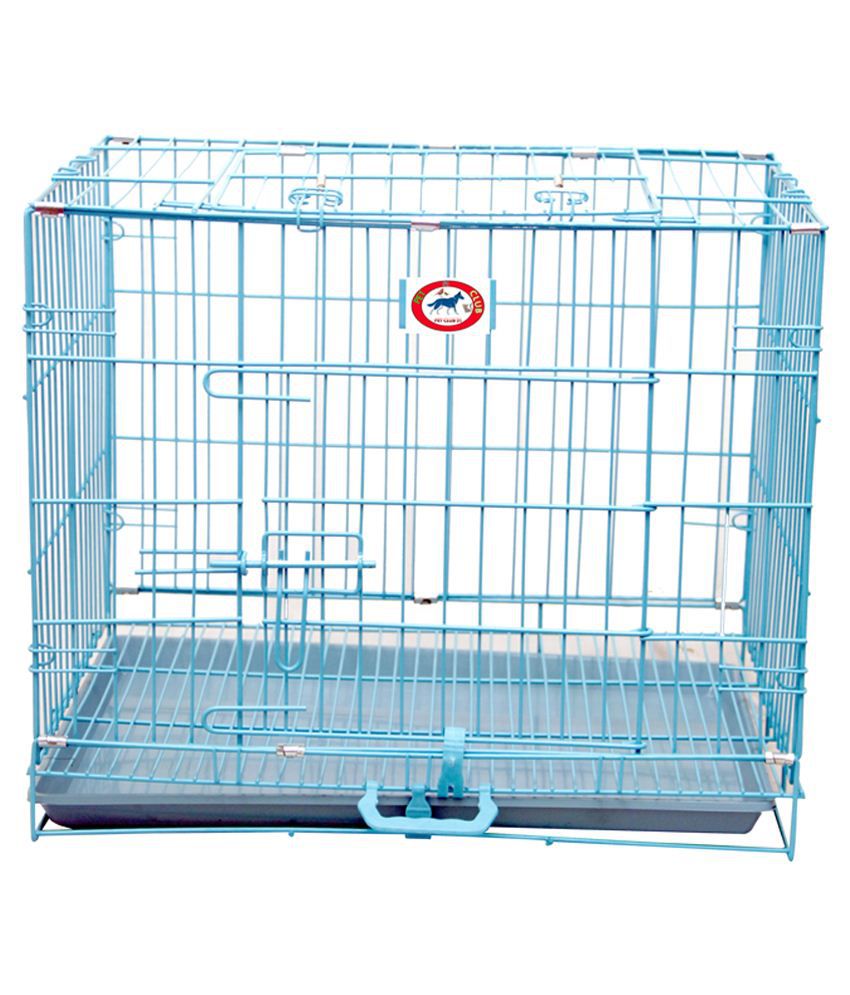     			Pet Club51 Blue Heavy Stainless Steel Dog cage-24 inches