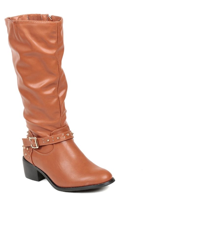 brown slouch riding boots
