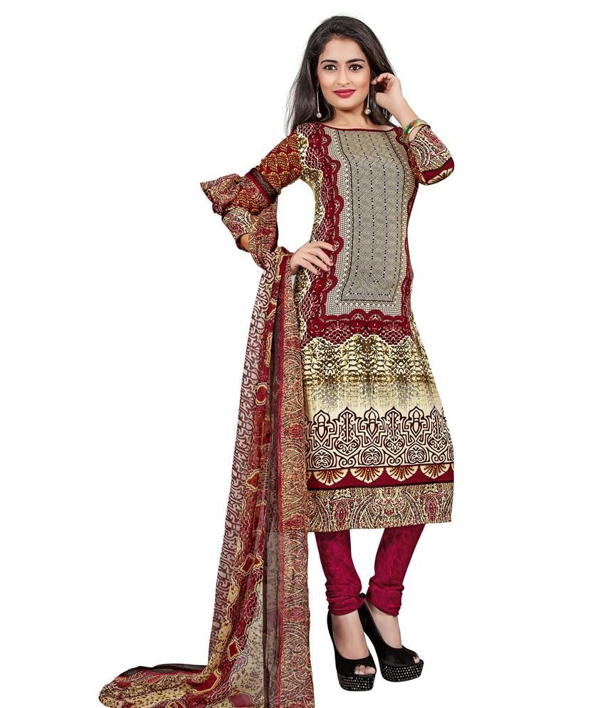 Women Latest Fancy Designer Salwar Suit Multicoloured Art Crepe ...